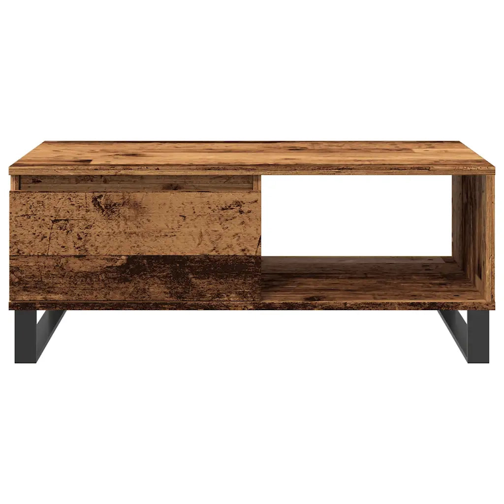 Tavolino da Salotto Legno Antico 90x50x36,5 cm in Truciolato 857338
