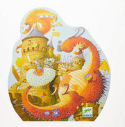 Puzzle Vaillant e il drago 54 pezzi,Djeco,Eta 5+