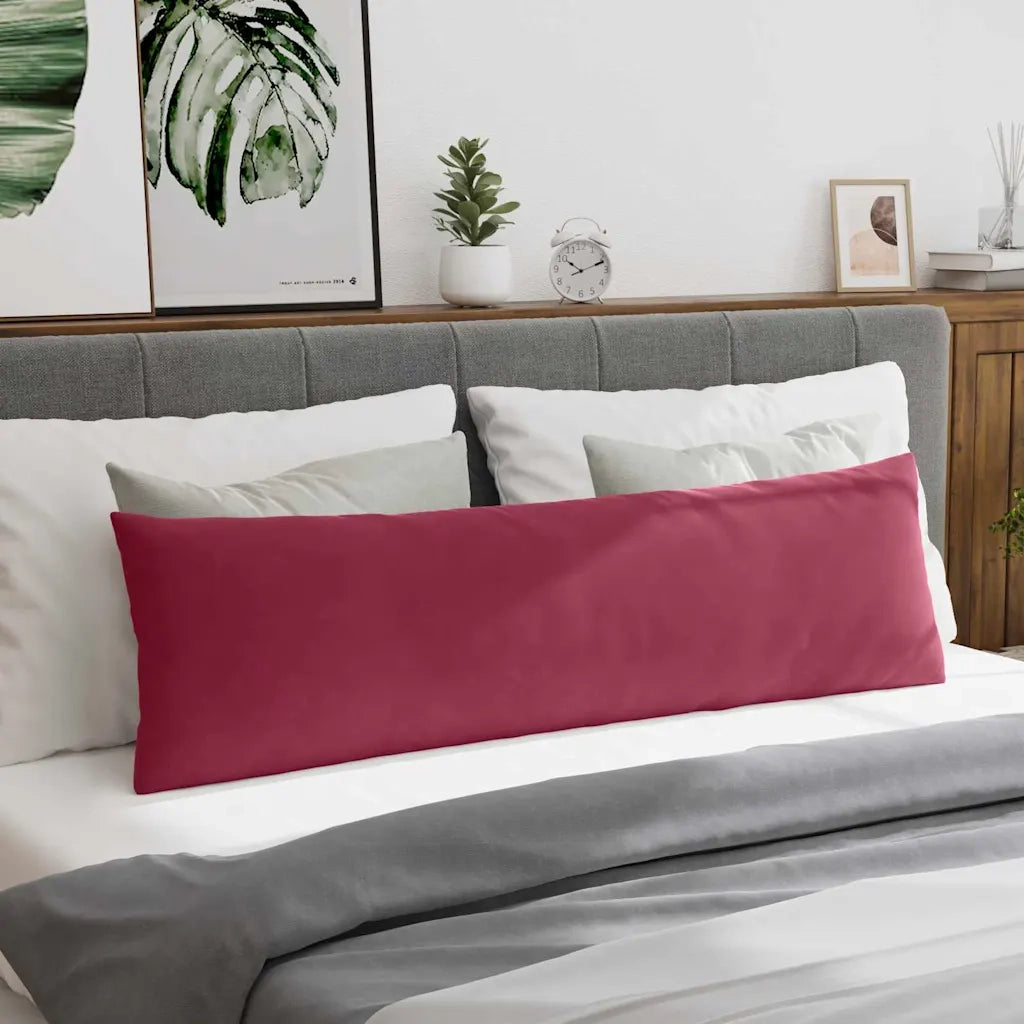 Cuscini da Divano 2 pcs Rosso Vino 145 x 40 cm Tessuto in Cords