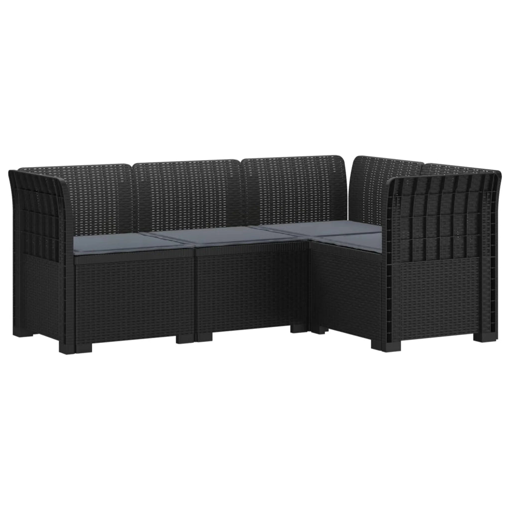 Divano da Giardino 4 Posti con Cuscini Aspetto Rattan PP 3443965