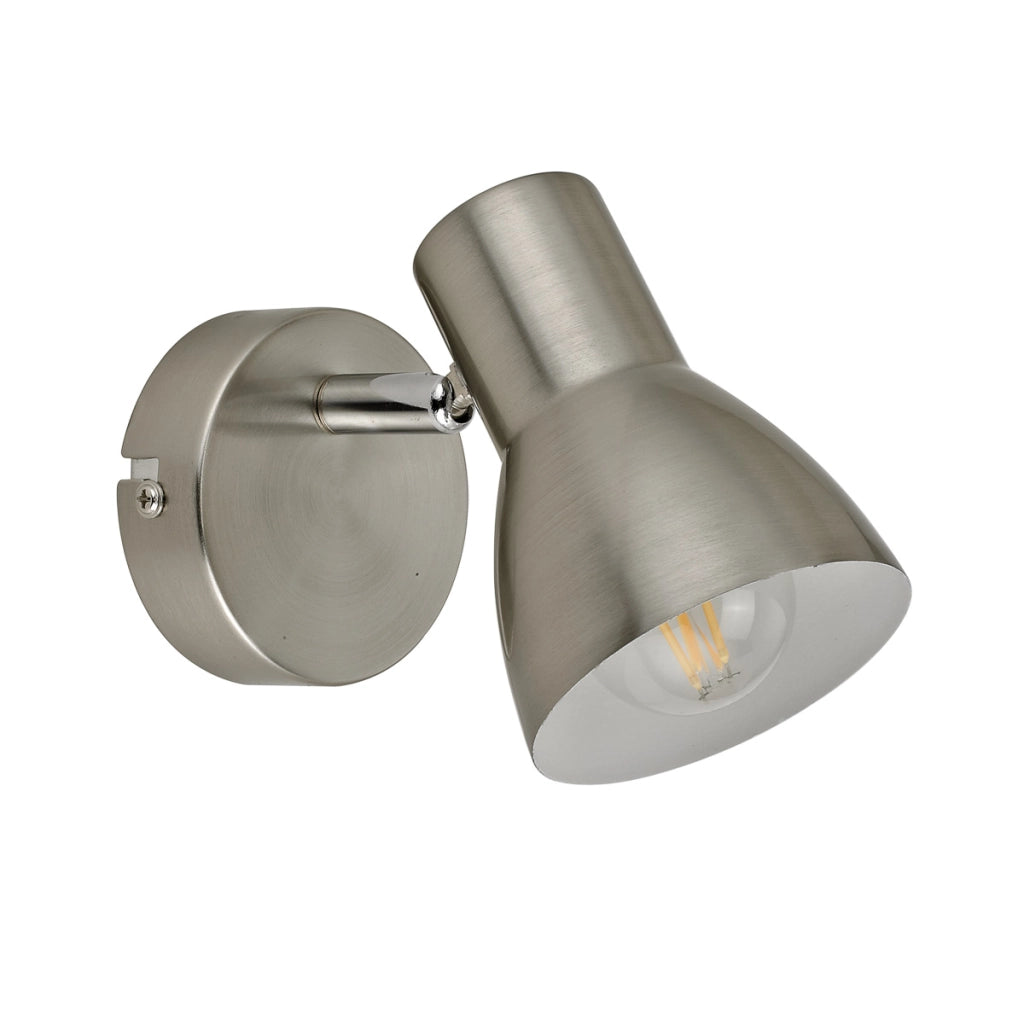 Applique moderna nichel satinato spot orientabile E14 Italux