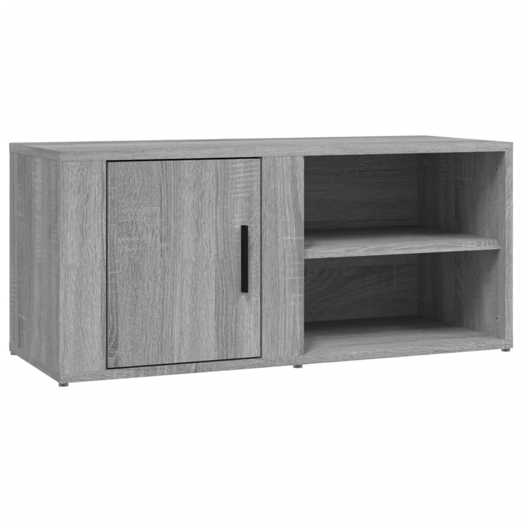 Mobile TV multimediale scaffale TV credenza mobile TV sala da pranzo soggiorno camera da letto 2 pezzi Sonoma 80 x 31,5 x 36 cm legno ingegnerizzato grigio 02_0028655