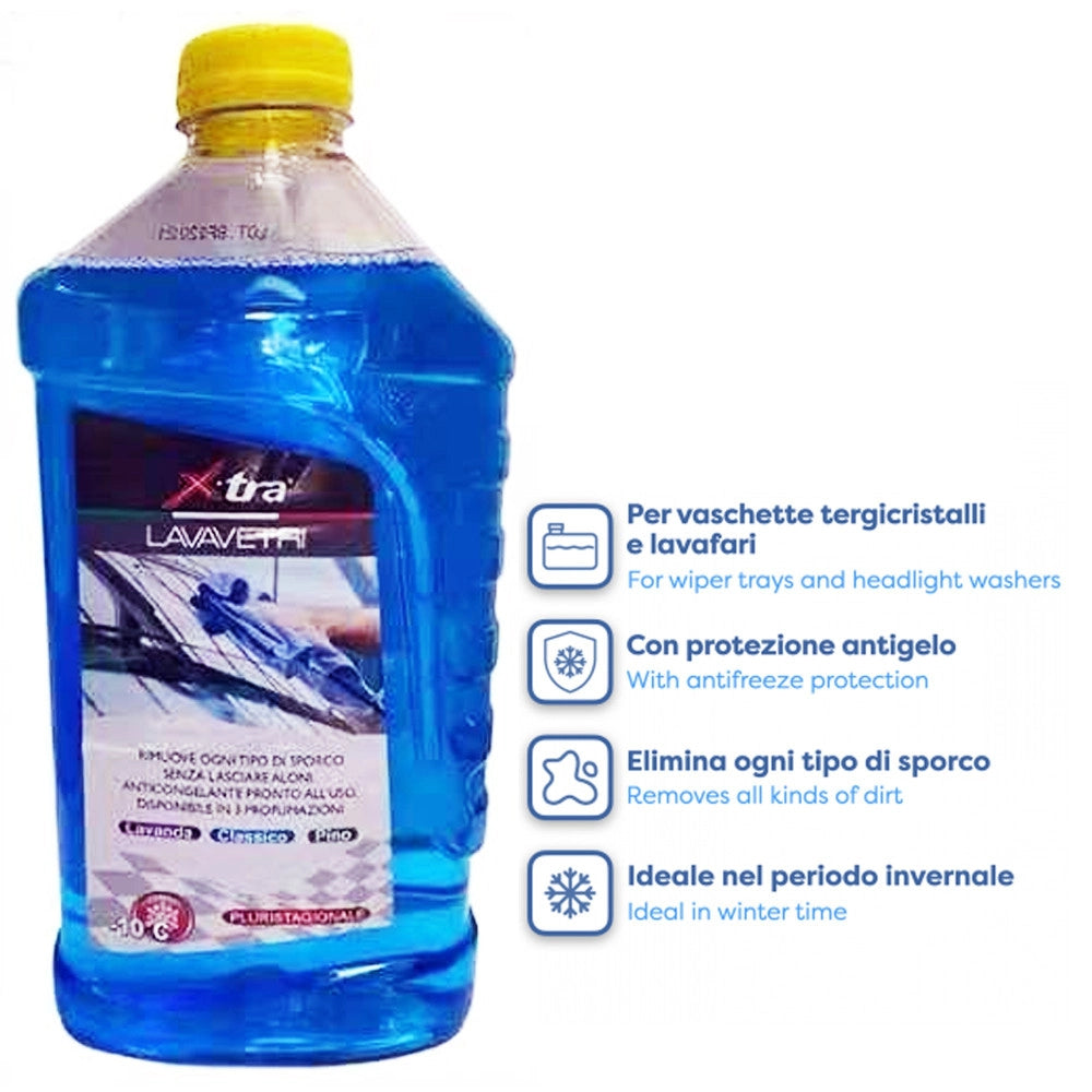 Trade Shop - Liquido Lavavetri Concentrato 1lt Sgrassante Pulizia Vaschetta Tergicristalli -