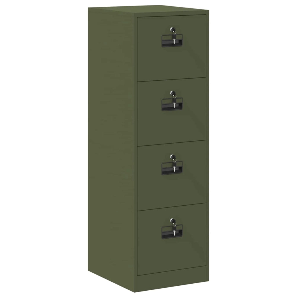 Armadio per File Geometrico 2 pcs Verde oliva 44 x 50 x 139 cm 3406158