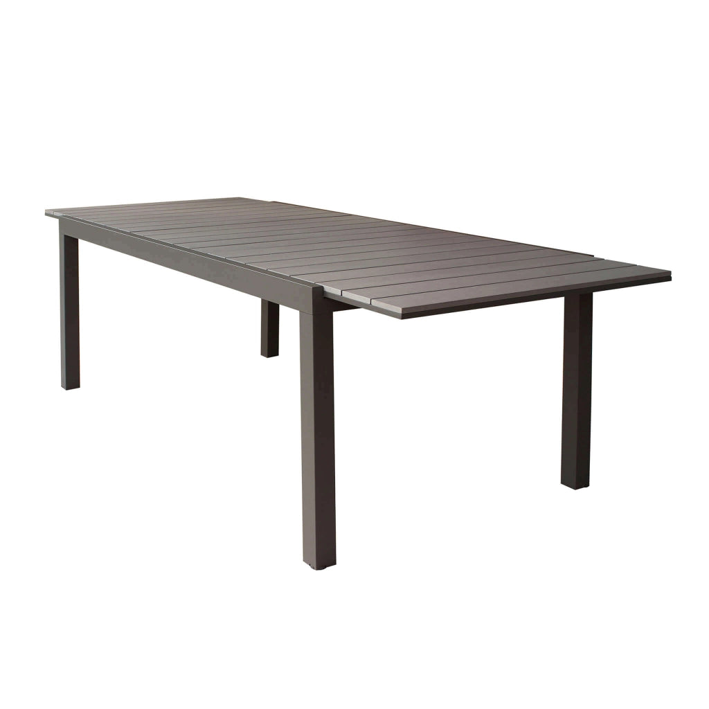 TAVOLO PENTAL IN ALLUMINIO VERNICIATO ALLUNGABILE 240 CM IN COLORE TAUPE