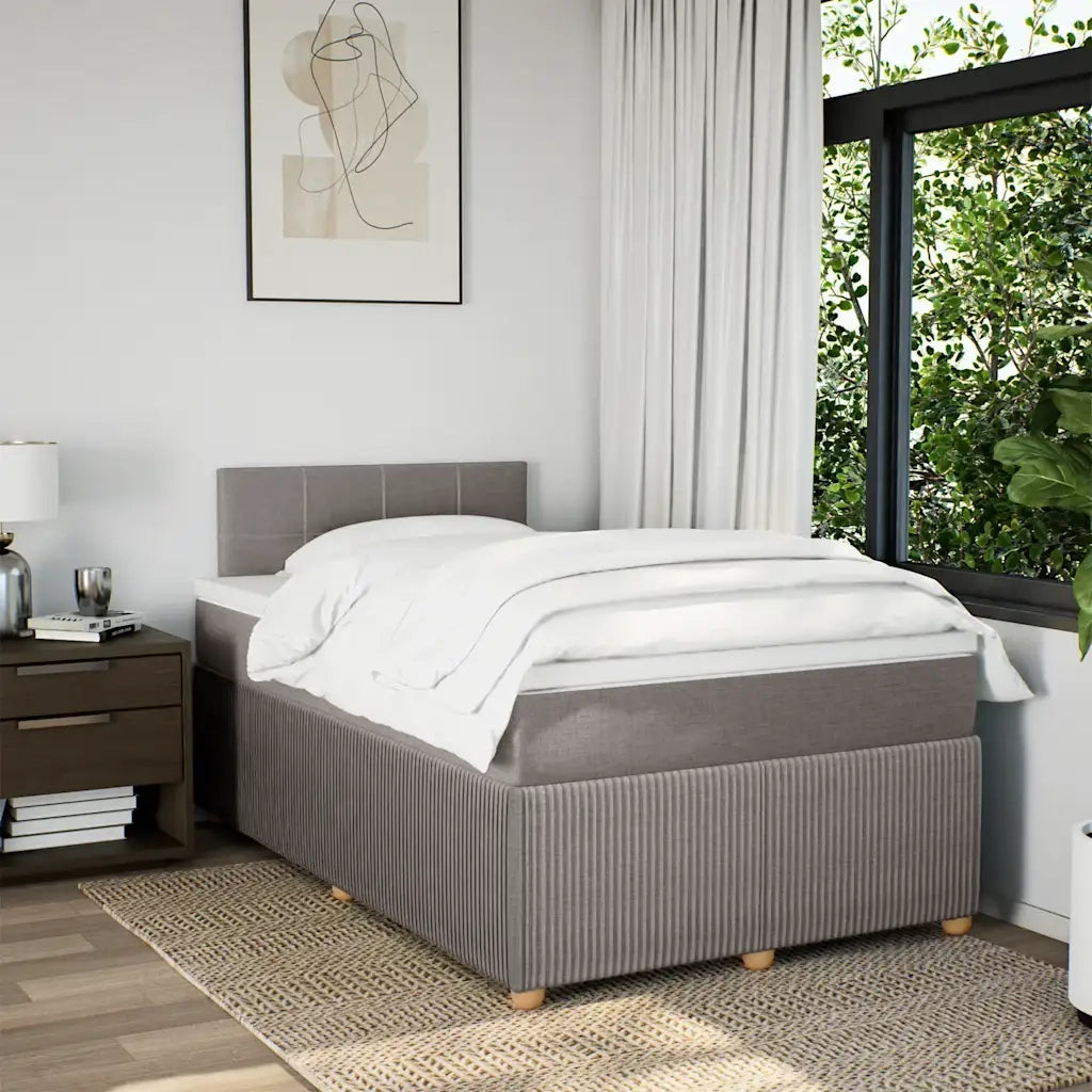 Giroletto a Molle con Materasso Tortora 120x190 cm in Tessuto 3289699