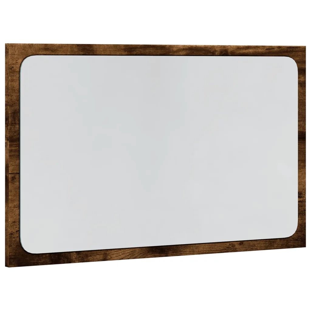 Specchio da Bagno | Specchio decorativo LED Rovere Sonoma 60x8,5x38 cm in Truciolato