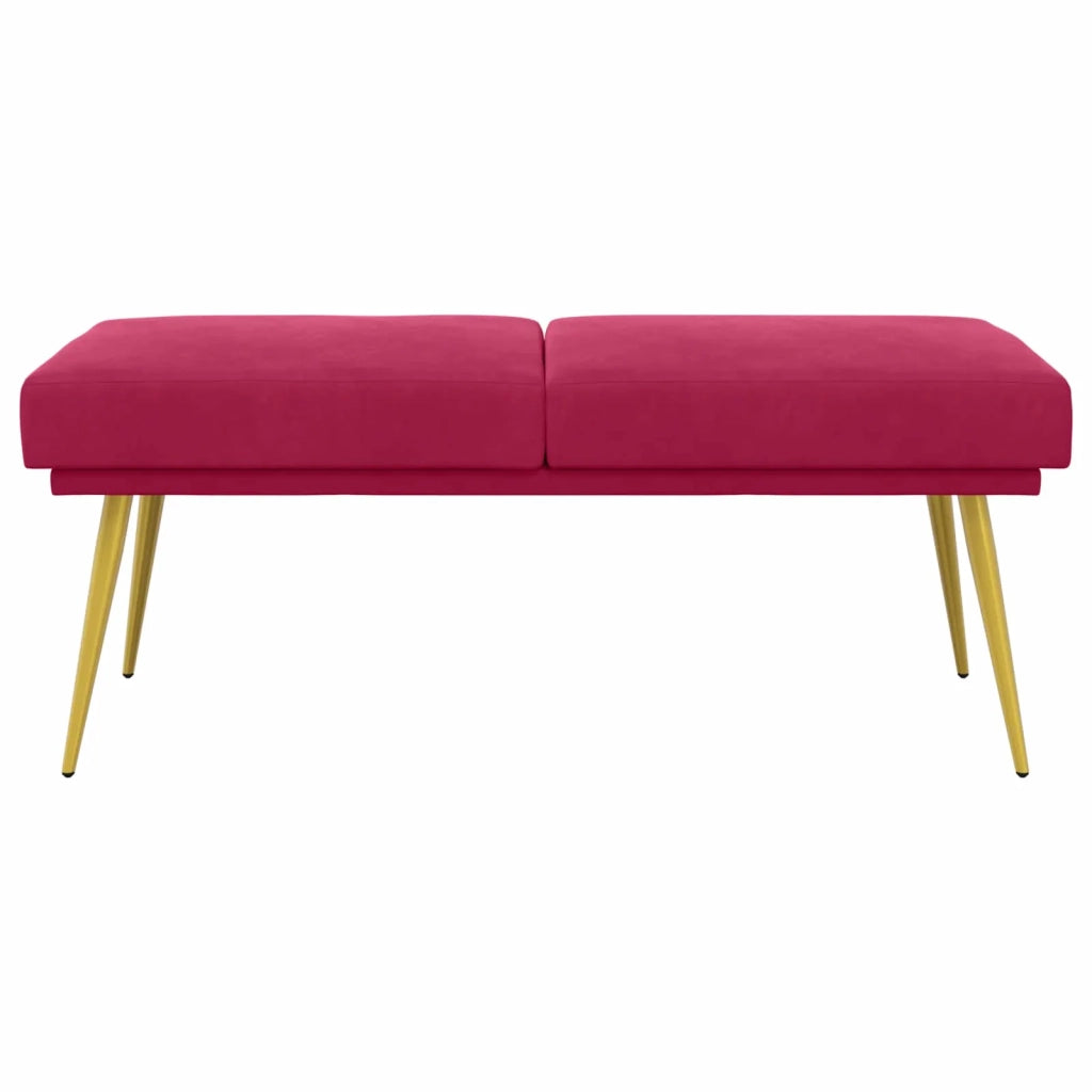 Panchina a doppio strato Rosso Vino 120 x 45 x 46 cm Velluto 42038590