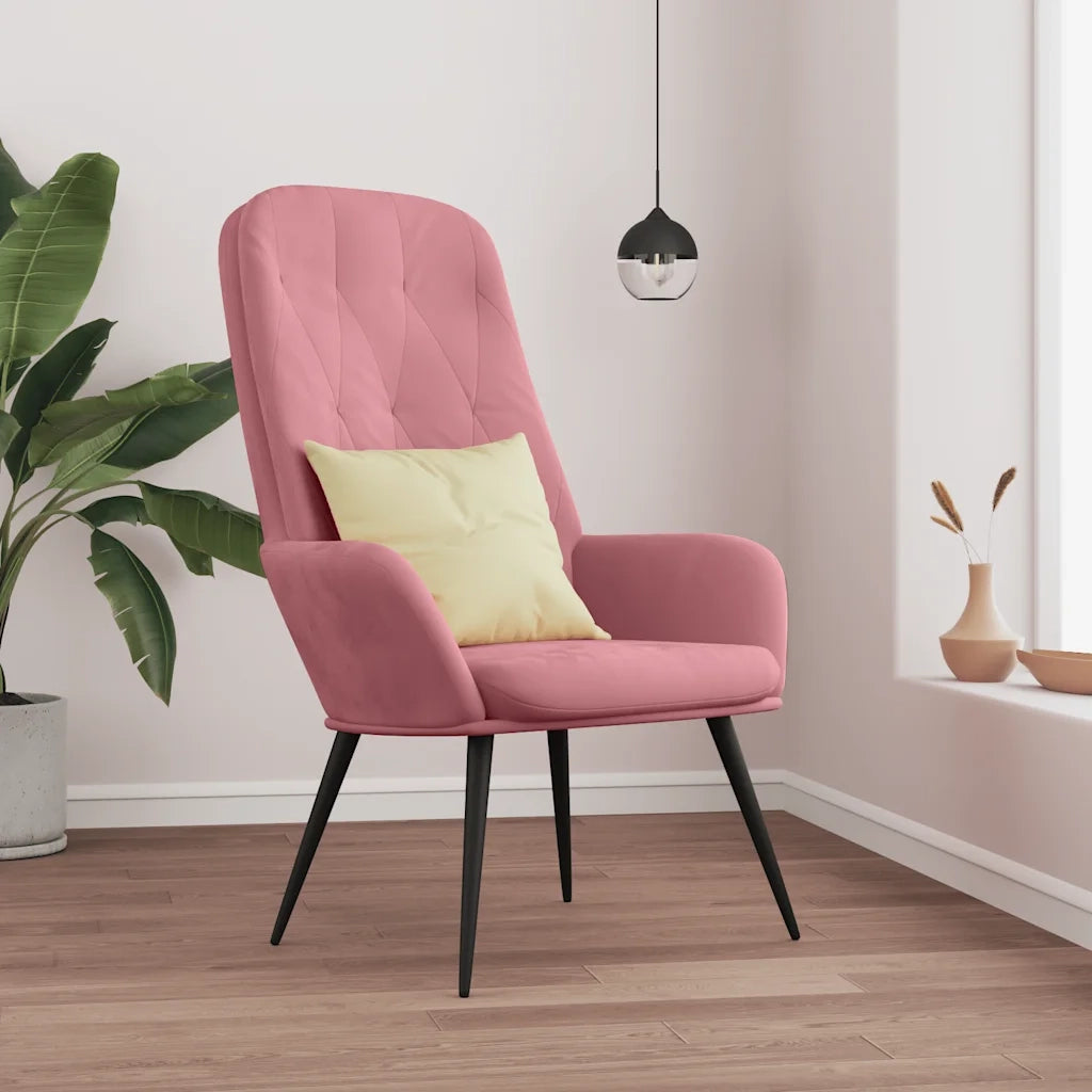 Sedia Relax Rosa in Velluto cod mxl 15435