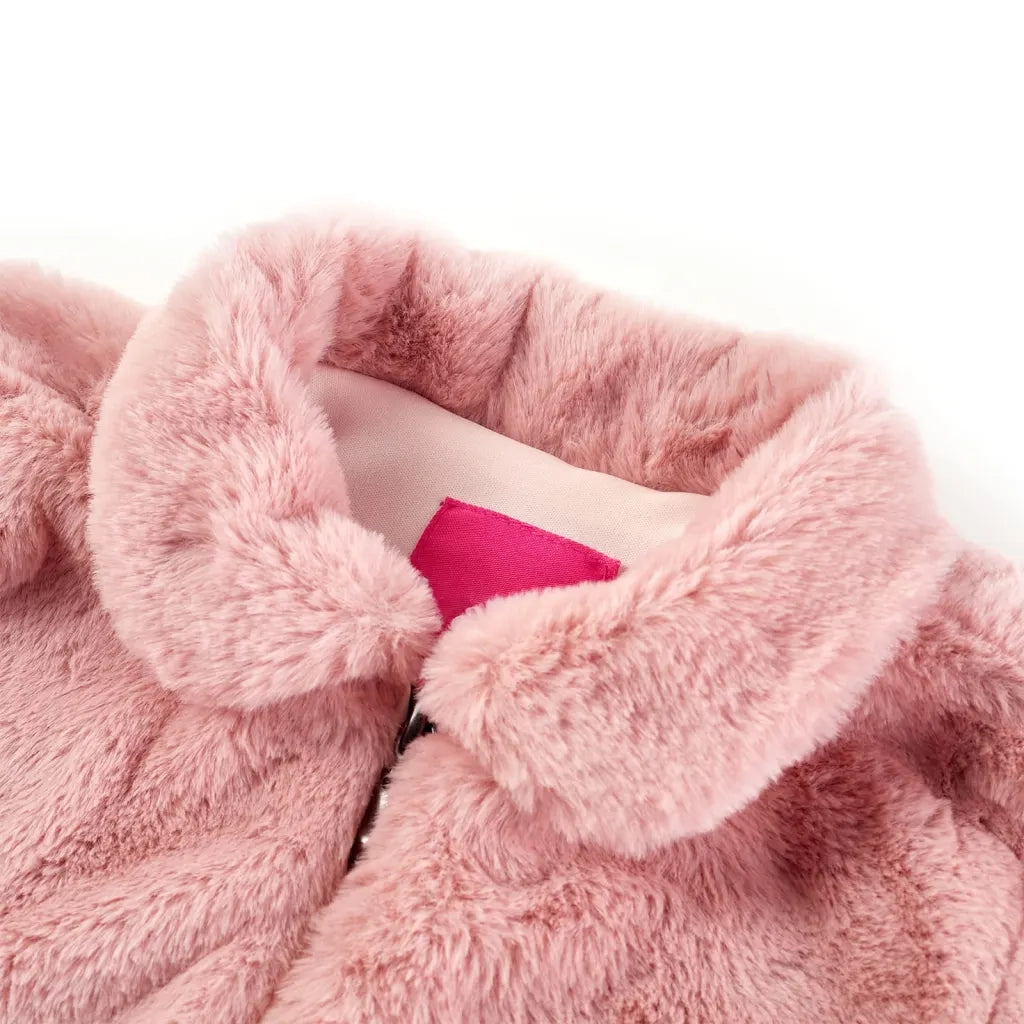 Cappotto per Bambini in Pelliccia Sintetica Rosa 92 CFW7922485