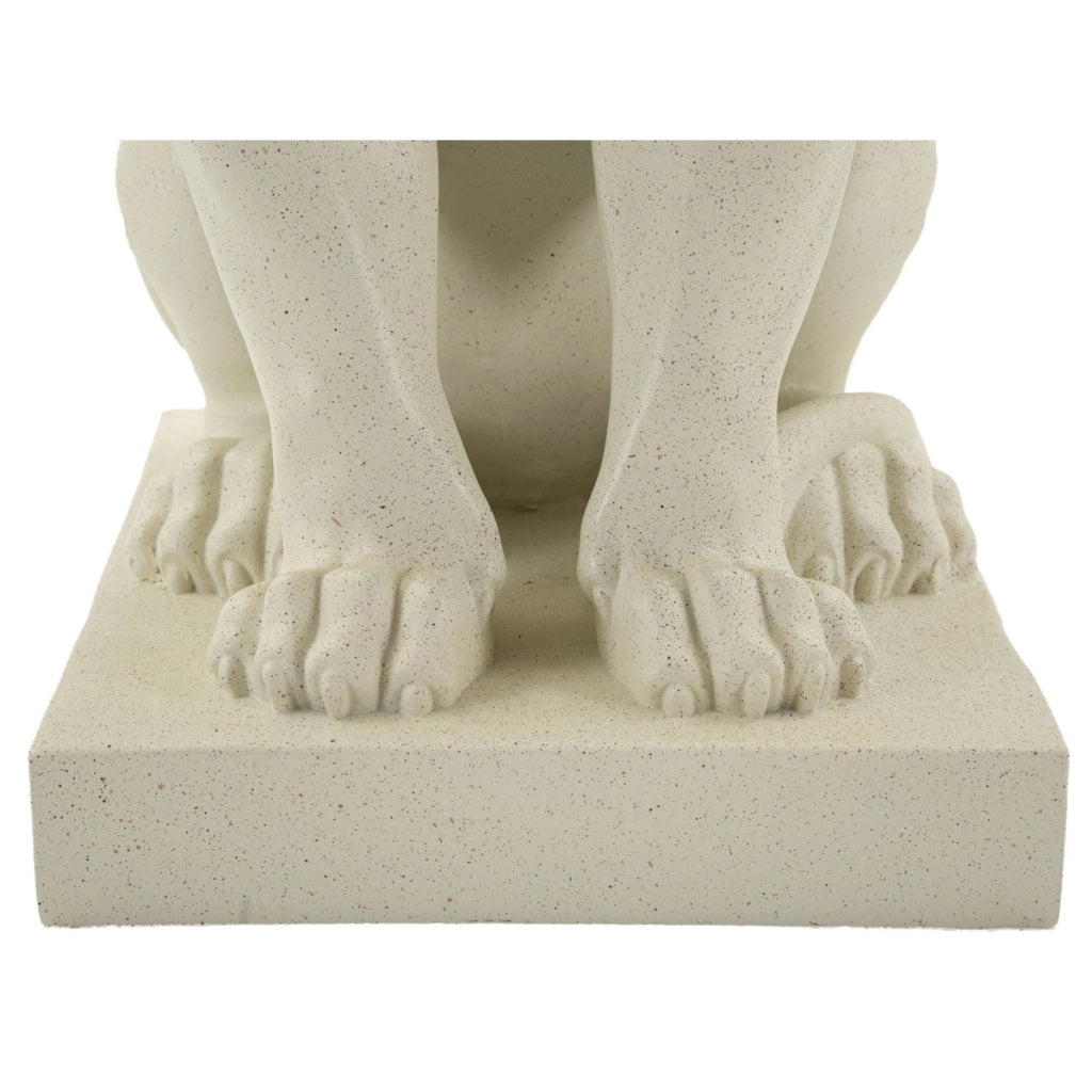 Scultura Leone 3, Beige, Poliresina, 17,5x25x40 cm