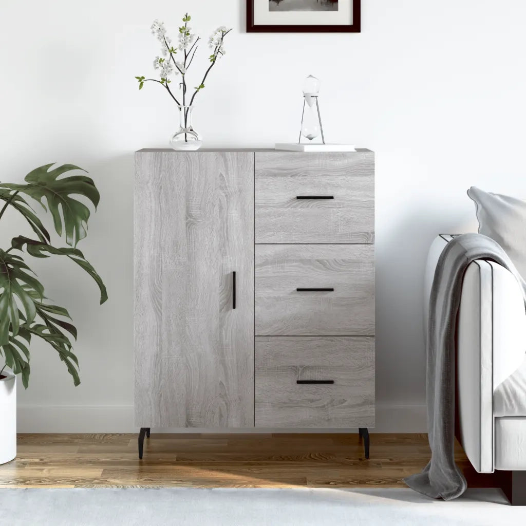 Credenza Grigio Sonoma 69,5x34x90 cm in Legno Multistrato 827938