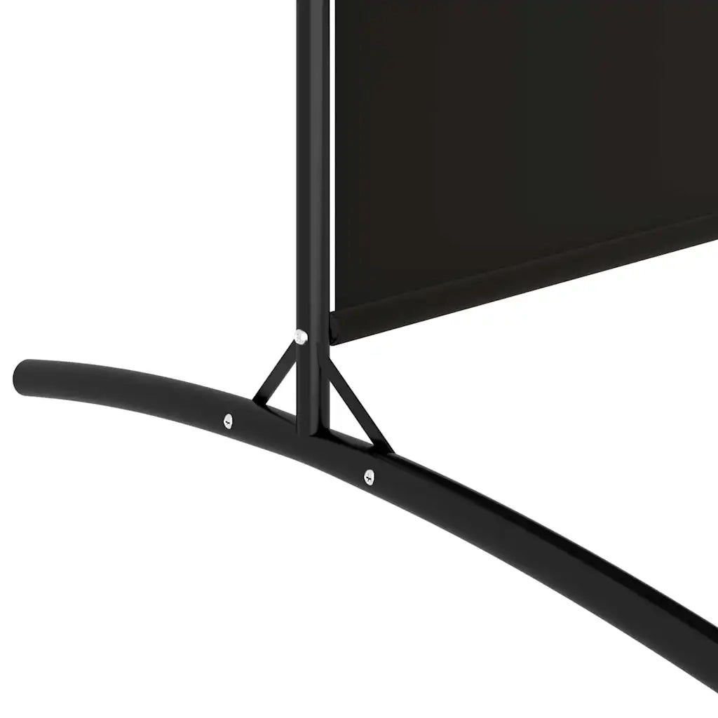 Divisorio Ambienti | Divider per stanze | Paravento a 2 Pannelli Nero 348x180 cm in Tessuto