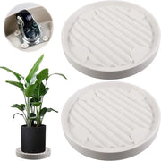 Rotoli per piante a rullo - Pacchetto da 2 - Diametro 31 x 31 cm - Tavola da rullo con ruote rotanti a 360° - Rullo per fiori per giardino all'aperto impermeabile (Beige)