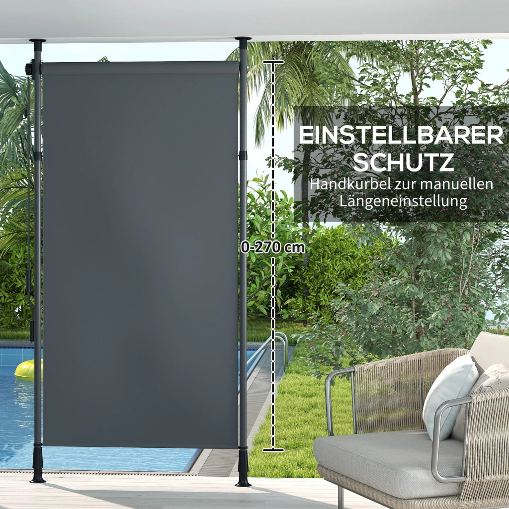 Tenda da sole ¨C zephmum ¨C 150x220-310 cm, alluminio, grigio scuro