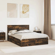 Struttura del letto con cassetto Rovere fumé 160 x 200 cm