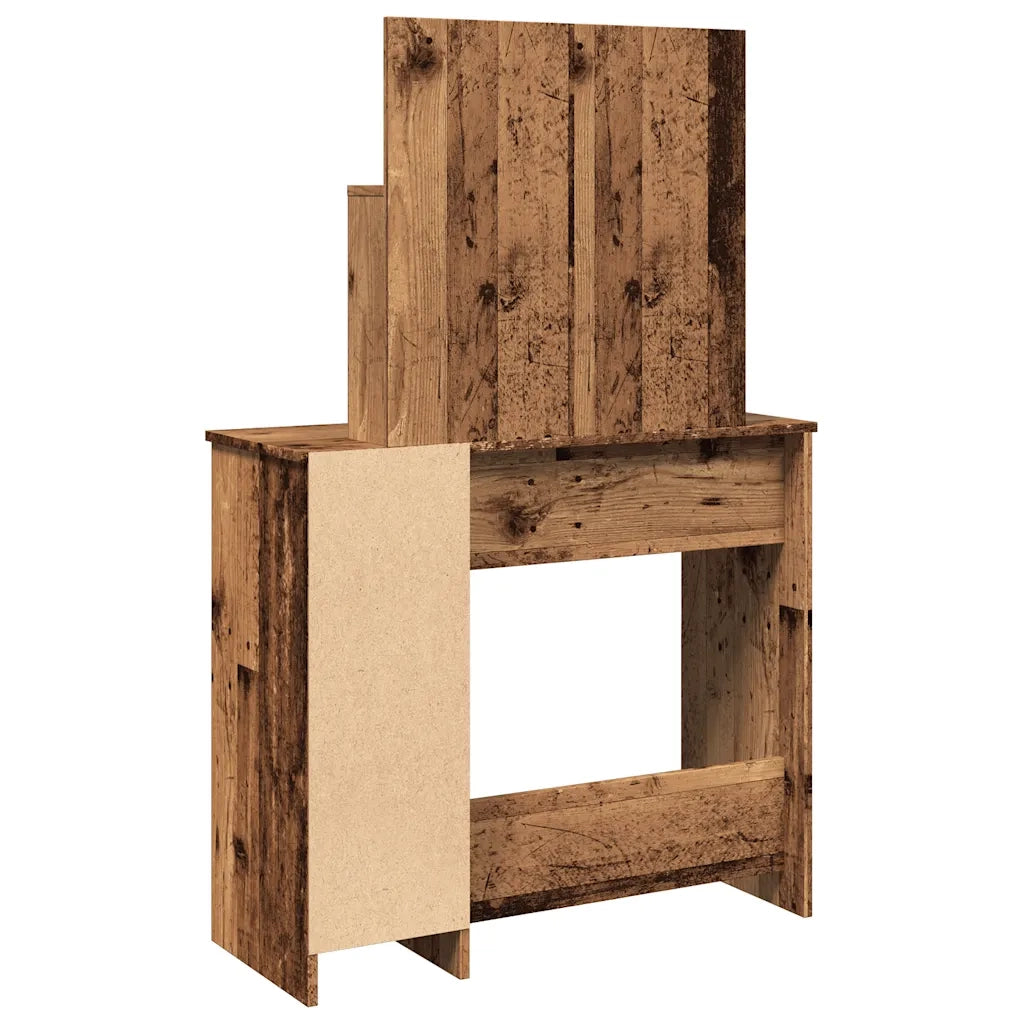 Toeletta con Specchio Legno Antico 86,5x35x136 cm