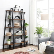 Scaffolding libro libreria design industriale scala a pioli vintage salotto ufficio - 5 pioli - telaio metallico