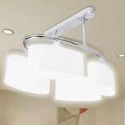Lampada da Soffitto Ellissoidale Vetro Paralume 4 Lampadine E14 240988