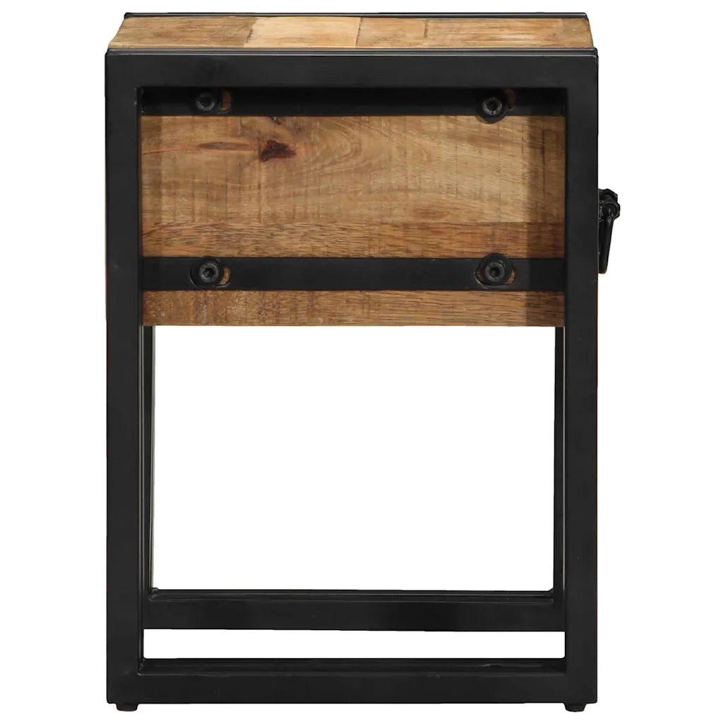 Tavolino-Tavolino da soggiorno-Tavolo 30 x 30 x 40 cm Legno di mango massiccio e Metallo