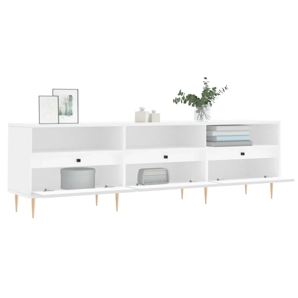 Mobile Porta TV Bianco 150x30x44,5 cm in Legno Multistrato 831268