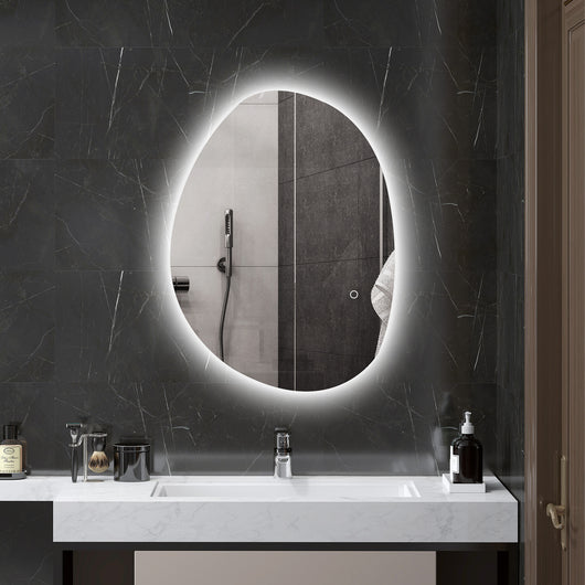 Specchio da Bagno con Luce LED Regolabile 70x5x50 cm in Vetro Temperato