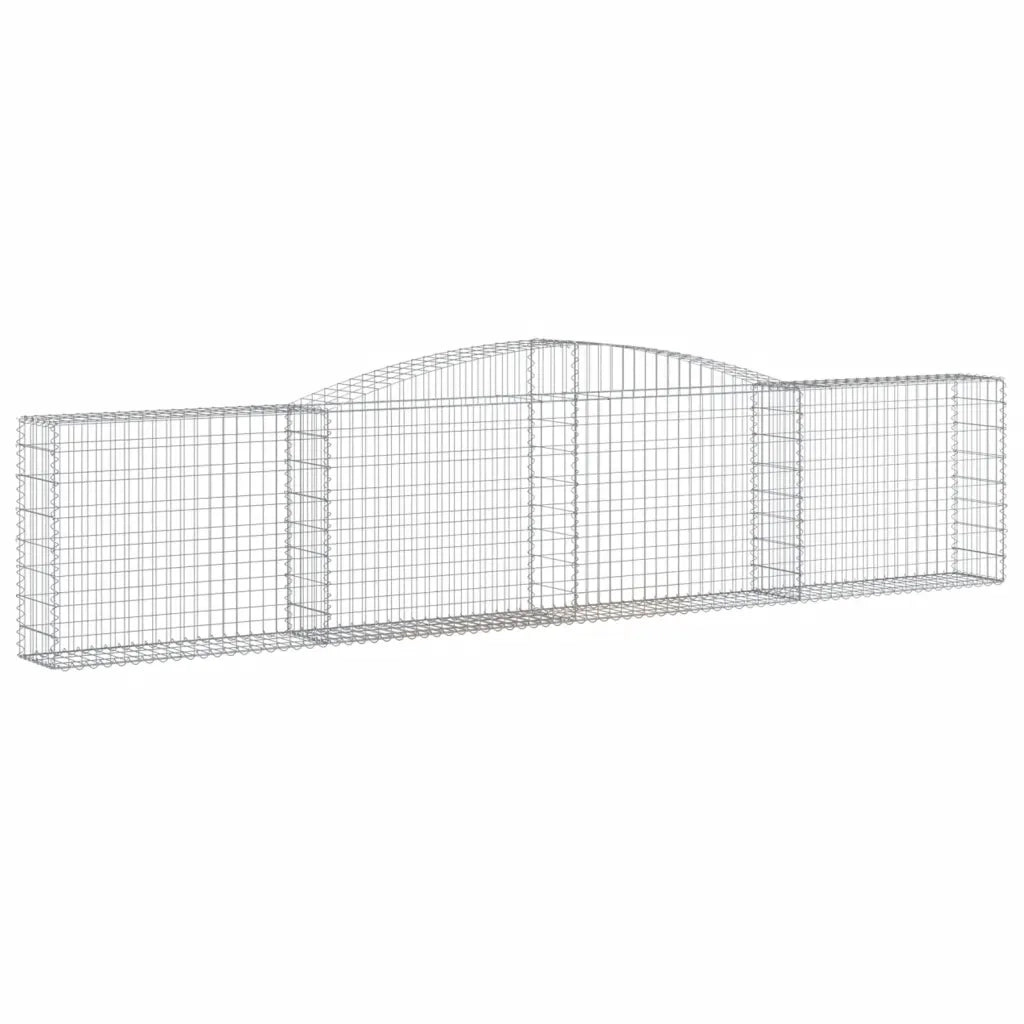 Cesti Gabbioni ad Arco 15 pz 400x30x80/100 cm Ferro Zincato