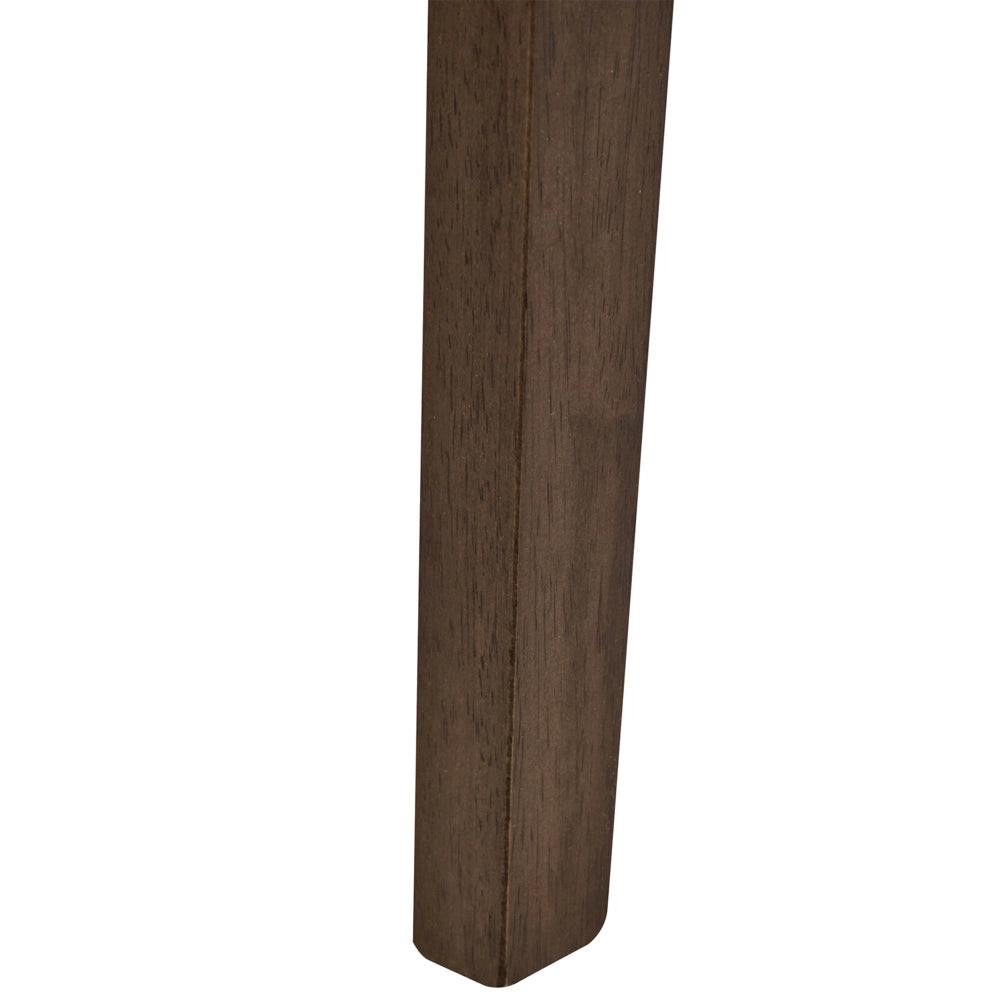 Set di 2 sedie da pranzo con struttura in legno di gomma marrone scuro Mobili da cucina e sala da pranzo in stile tradizionale