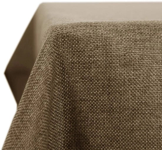 Tavolo con Finestra di Acqua Lino, 140x240 cm, Taupe, 1 Pezzo