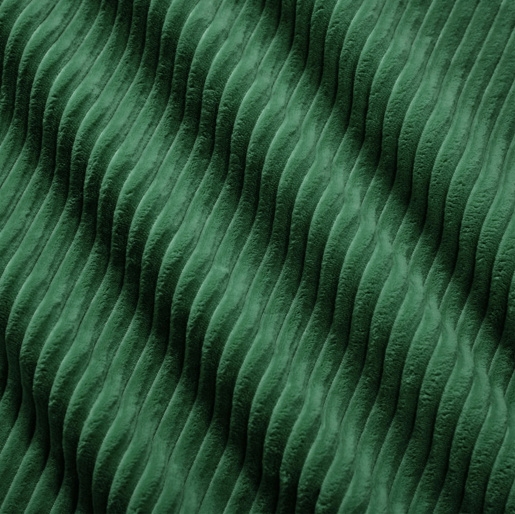 Divano modulare con seduta profonda in corduroy verde