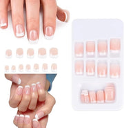 False Unghie a Copertura Completa a Fetta Corta per Accessori per Arte unghie - Tonalità della Pelle - Set per Donne e Ragazze