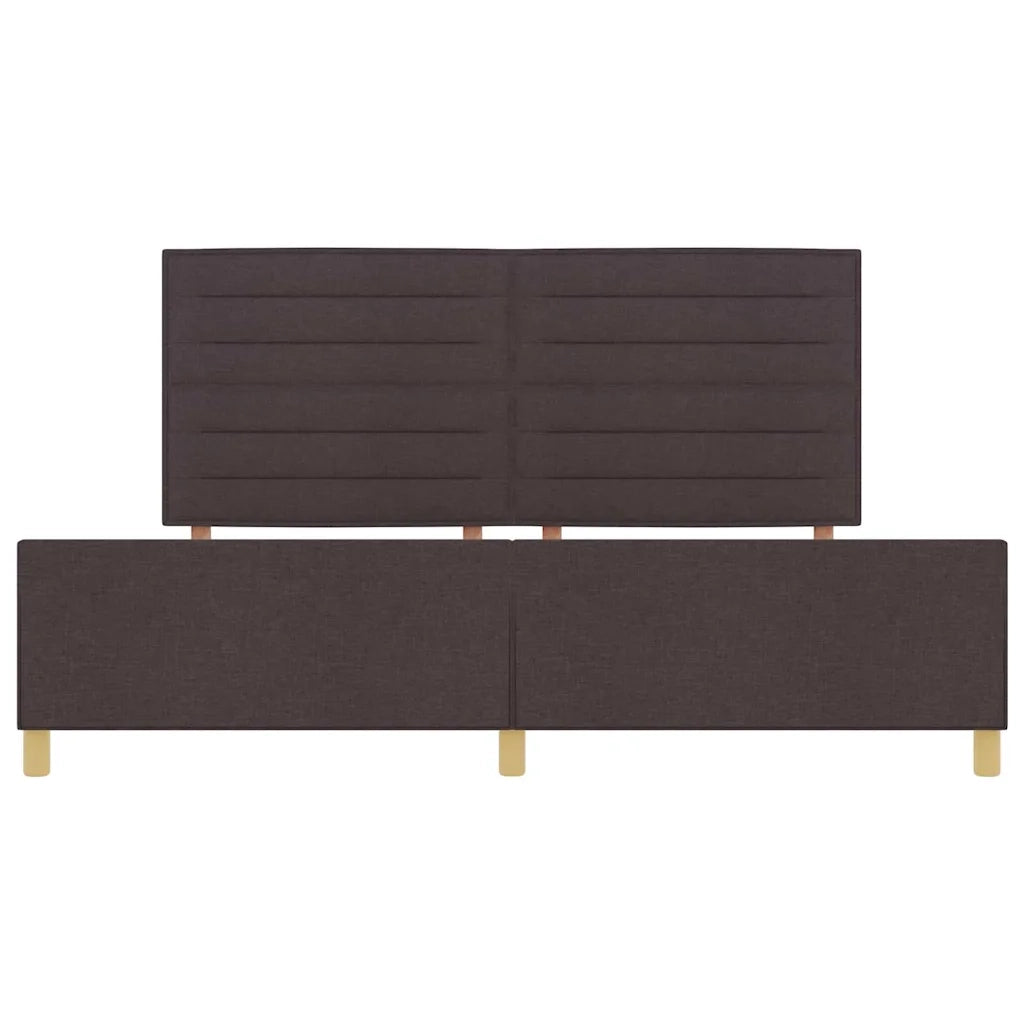 Struttura del letto Marrone scuro 200 x 200 cm Tessuto 3344679