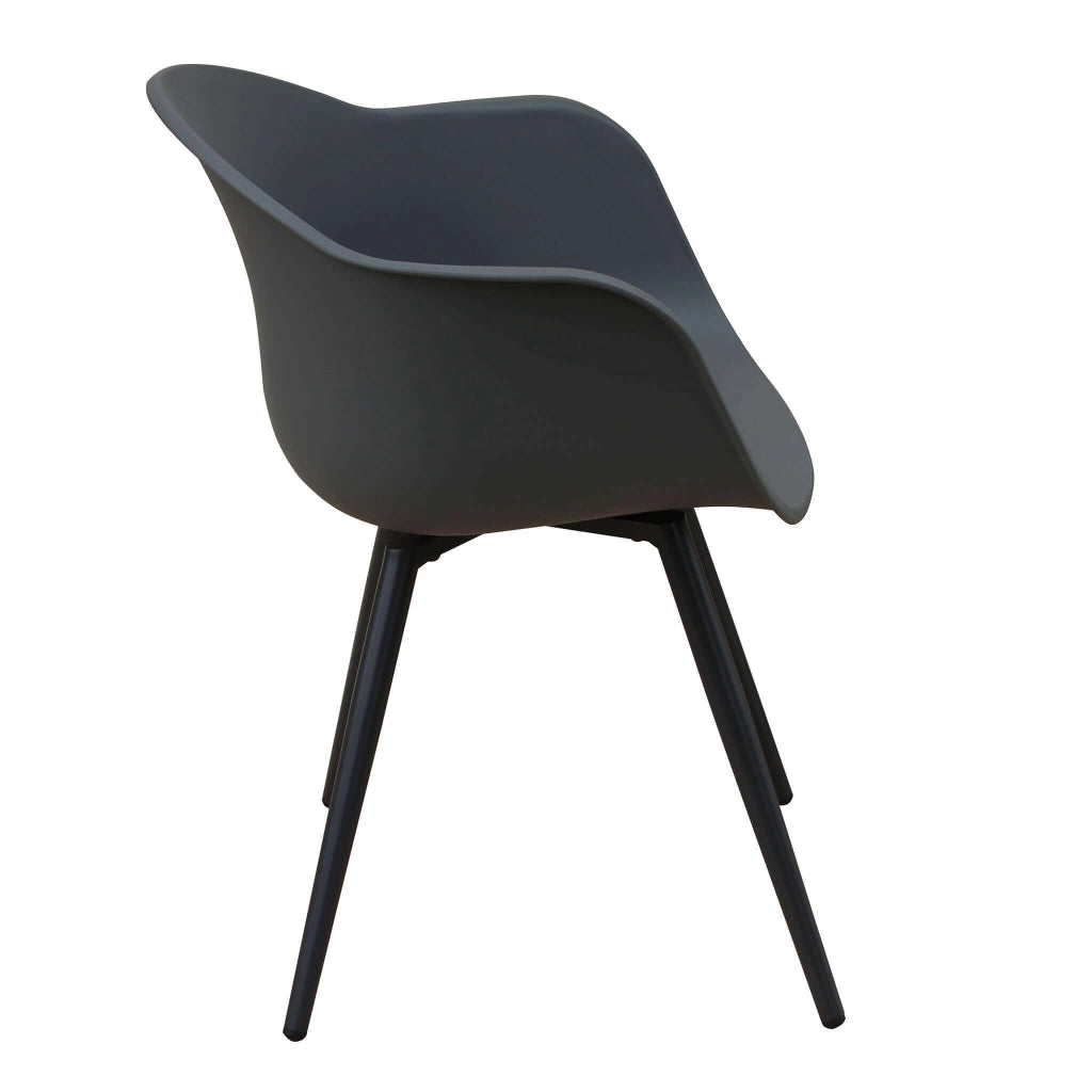 Poltrona da Giardino in Plastica Alluminio cm 56x61x74 - DYNA