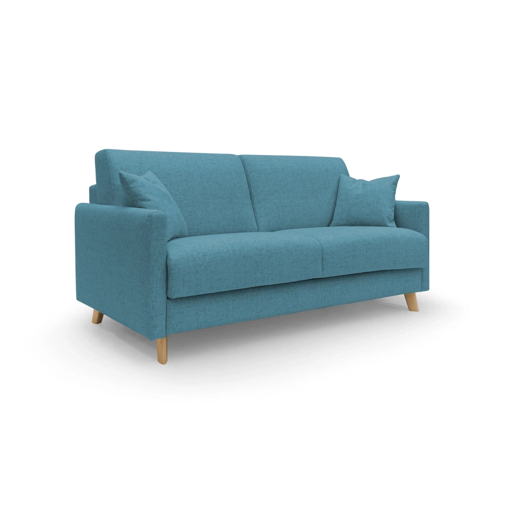 Edgar Divano letto matrimoniale in tessuto felis impermeabile T03 200 cm (mat. 160x197) azzurro