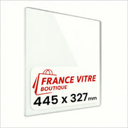 445 x 327 x 4 mm - Vetro per stufa a legna - vetro camino di ricambio - vetro per caminetto resistente al fuoco - France Vitre