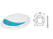 SEDILE WC GABBIANO IN POLIPROPILENE BIANCO cm.47x38x4h. 2 pezzi STEFANPLAST coprivaso copriwater