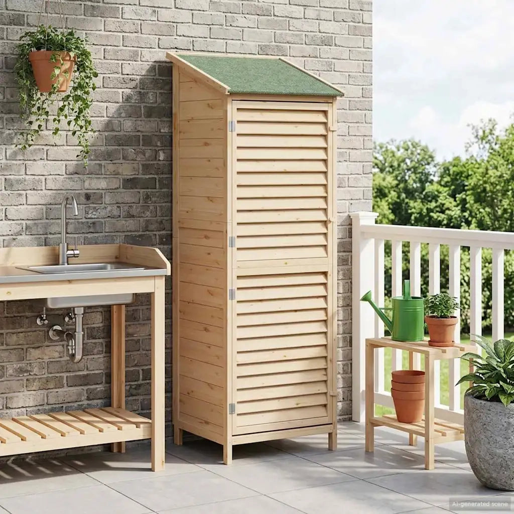 Capanno da Giardino Naturale 59 x 56 x 176 cm CFW8652126