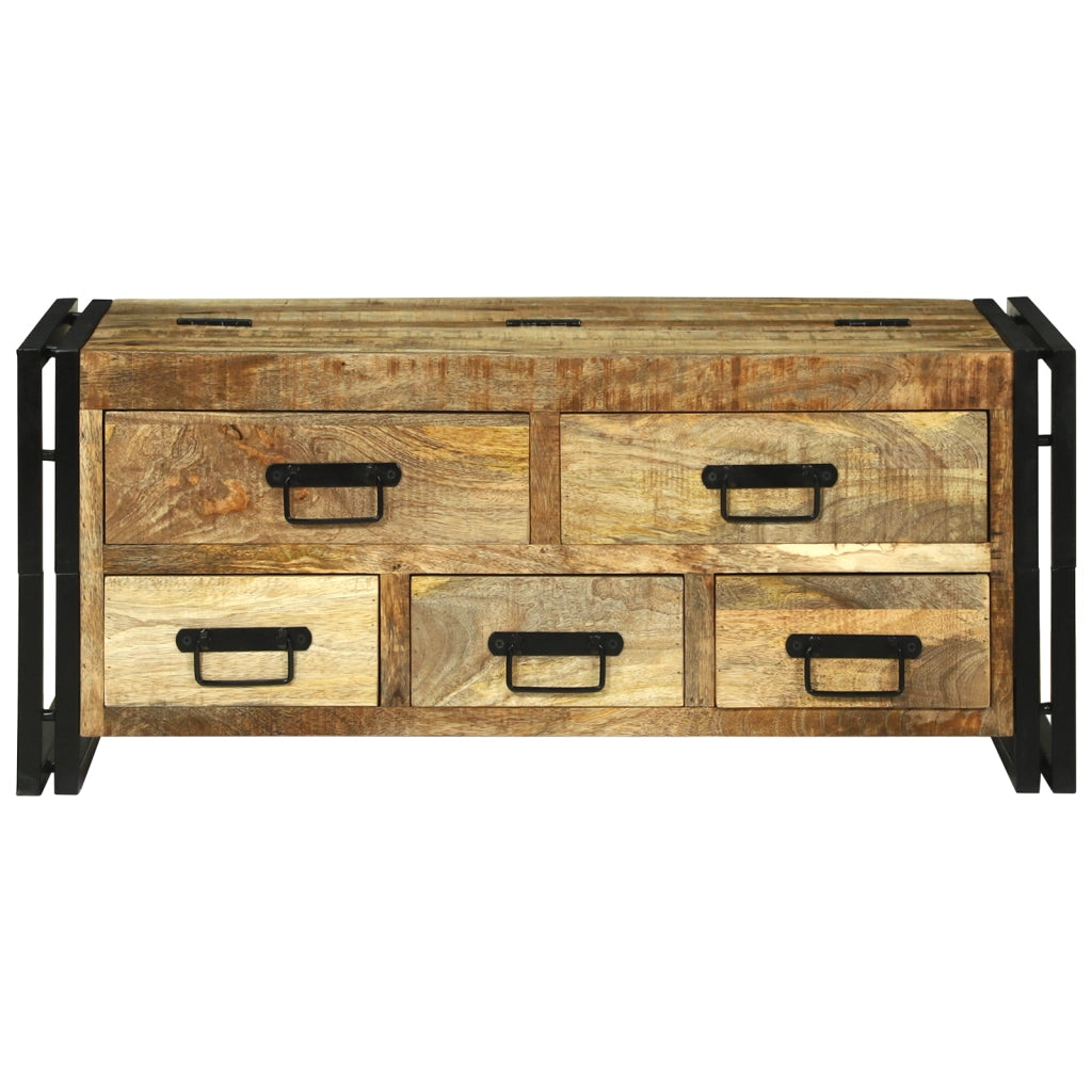Tavolo da caffÃ¨ 90x50x38 cm Legno massello Mango grezzo