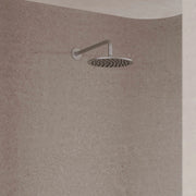 SINED Kit Braccio e Soffione Inox Satinato 30 cm da Parete in Acciaio 316L ideale per interni ed esterni resistente alla corrosione e perfetto per bagni moderni e ambienti outdoor