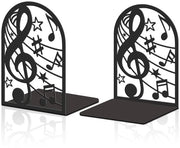 Sostegni per Libri Robusti - 2 Pezzi - Sostegno per Libri - Supporto per Libri Decorativo - Materiale Metallico Nero