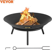 Vuurkorf Ambiente Esterno - Scalo per BBQ - Fornello Esterno - Scala di Calore - Costruito con Carbonio e Acciaio - Nero