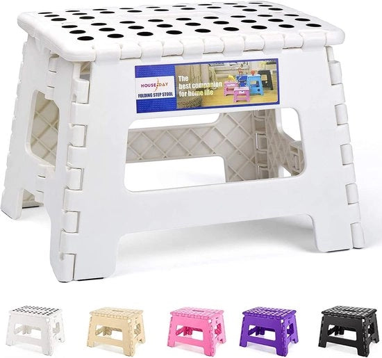 Scaffalete ripiegabile - adatto per bambini e adulti - ideale per bagno, cucina e altro - Bianco