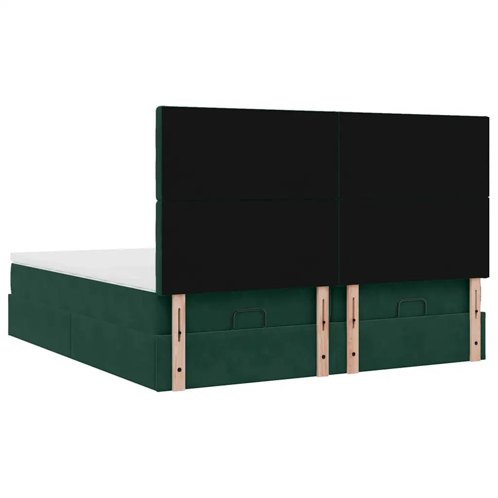 Struttura Letto Pouf con Materassi 200x200 cm Velluto 3314666