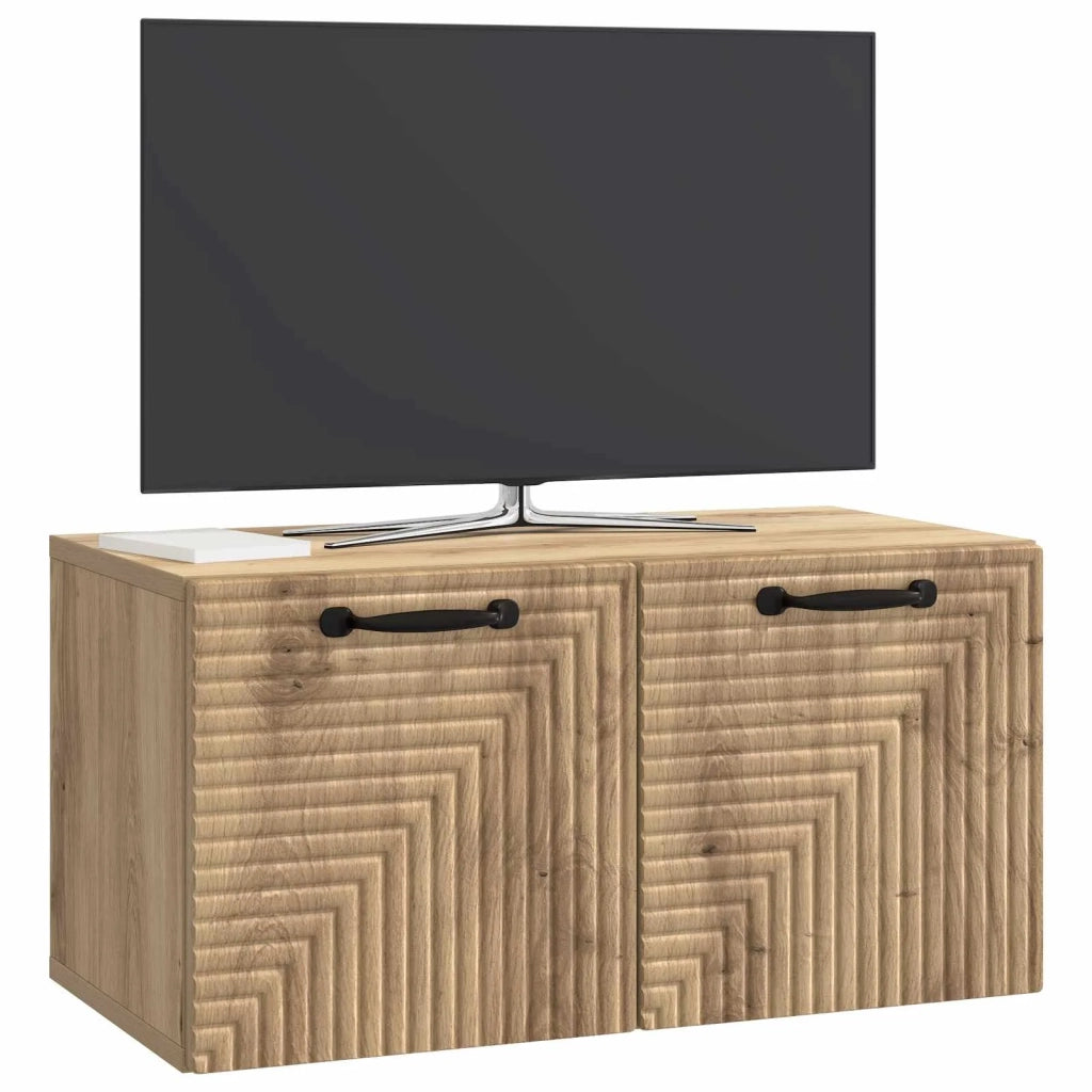 Mobile Porta TV da Muro Rovere Artigianale 59,5 x 31 x 30 cm