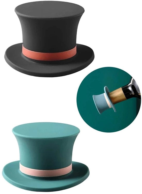 Stopperi di champagne in silicone riutilizzabili - 2 pezzi - Sicuri per l'alimentazione - Stopper per bottiglie di vino in silicone