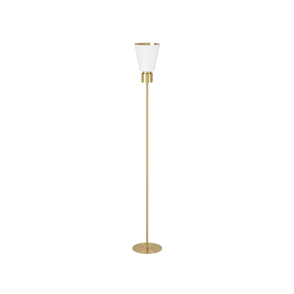 Piantana Contemporanea Aglientina 1 Luce Metallo Ottone Spazzolato