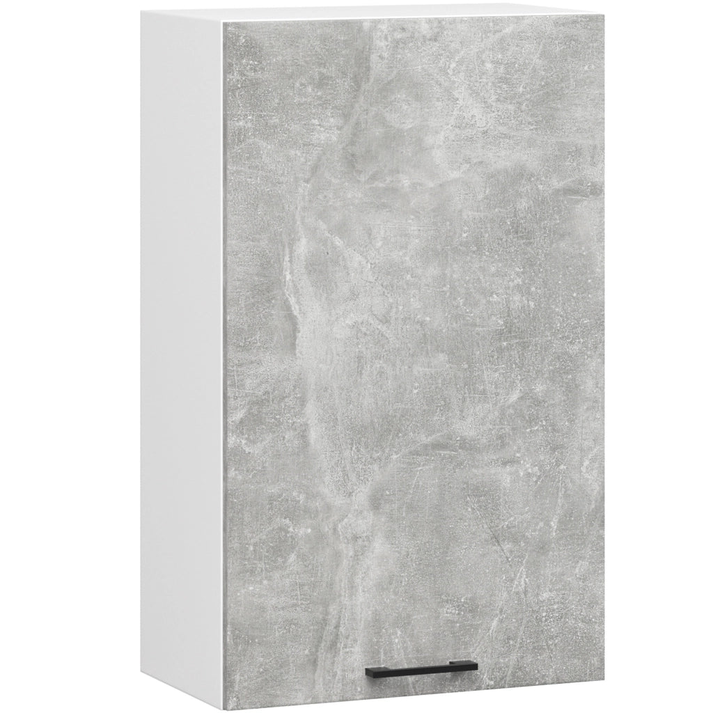Mobile da cucina pensile sistema AKORD OLIWIA 50 cm H720 Bianco inserto frontale Cemento Grigio Cemento 1 anta 50x30x72 cm