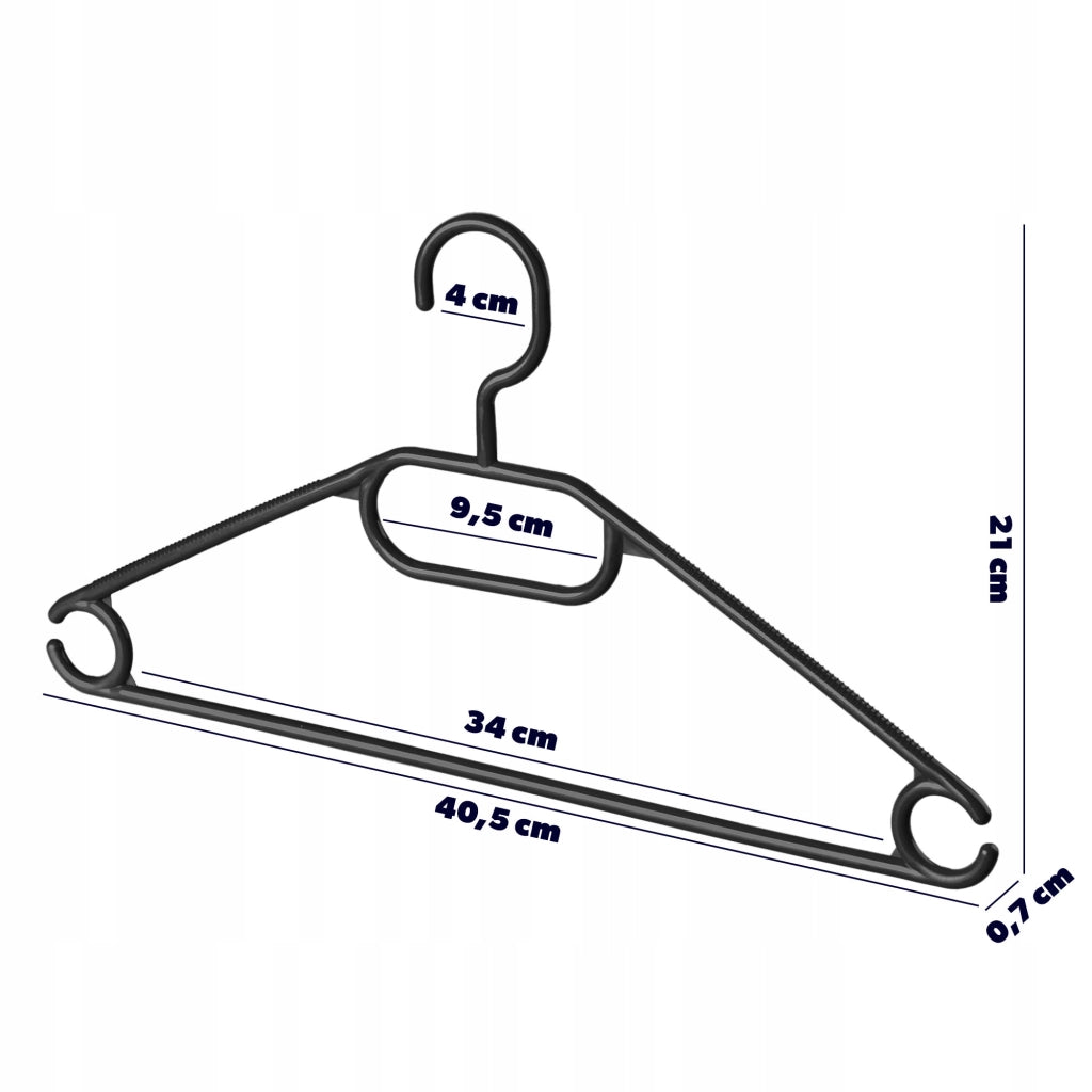 KADAX 5 grucce appendiabiti in plastica nere