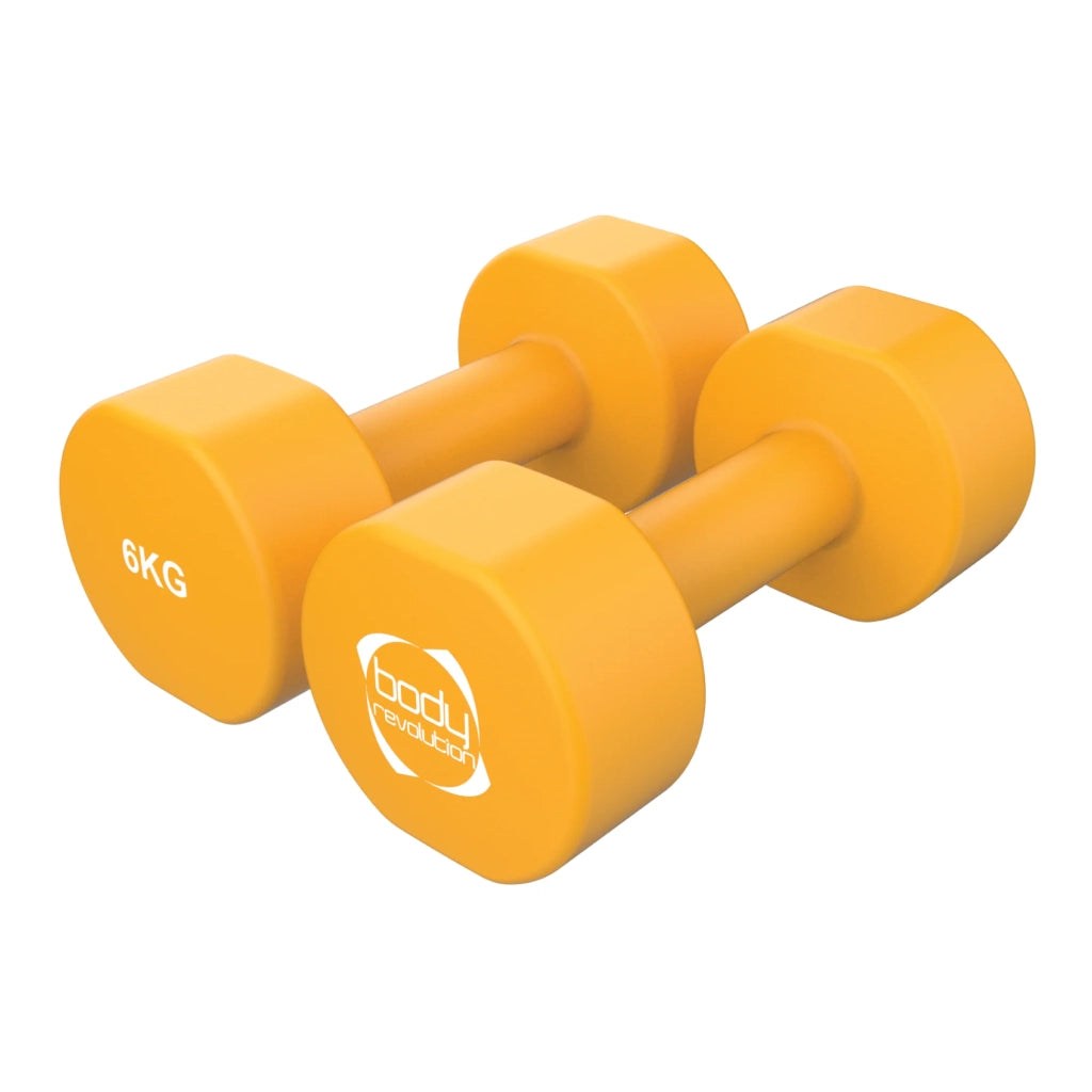 Set di 2 Manubri 6 kg in Neoprene – Antiscivolo