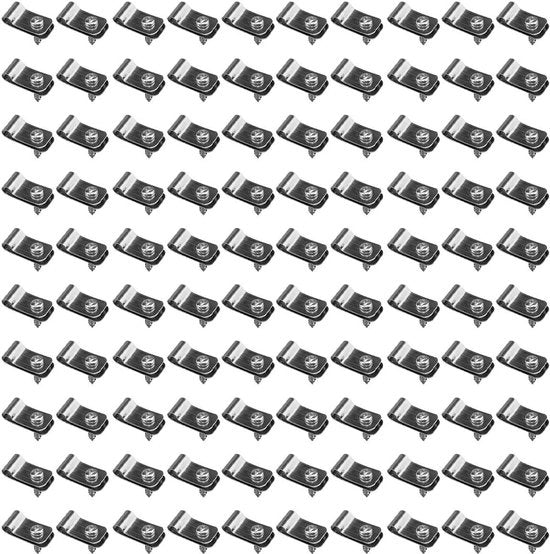 Montaggio clips per inferriata in acciaio inossidabile 100 pezzi per clip di pannelli di inferriata, clip per telaio di rimorchio, clip per cavi